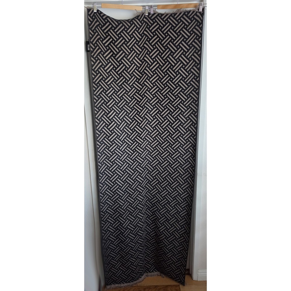 NWT Luv Me Lov Scarf Women Black Brown Geometric Rectangle Wrap Shawl Stole